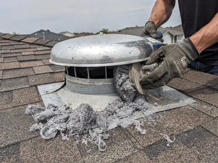 Cleaning Dryer Vent On Roof in New Franklin
