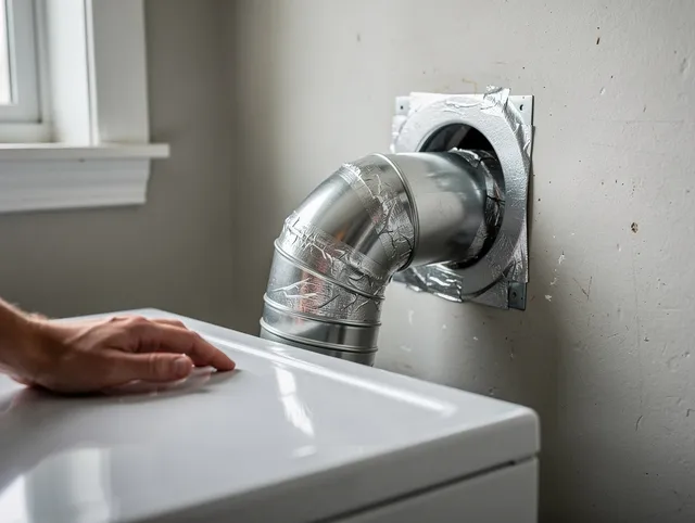 New Franklin Dryer Vent Cleaning expert performing professional dryer vent repair and installation in New Franklin