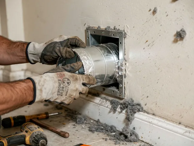 Professional dryer vent repair and installation by New Franklin Dryer Vent Cleaning in New Franklin