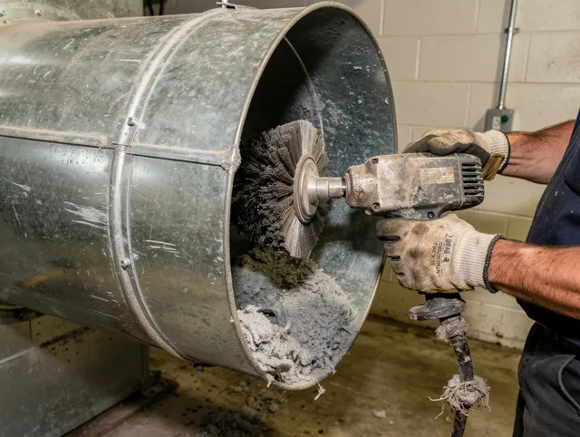 Industrial-grade dryer vent cleaning by New Franklin Dryer Vent Cleaning in New Franklin